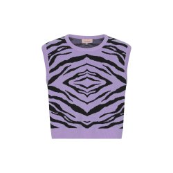 Hunkn - Strikvest - Alberte Knit Top - Purple