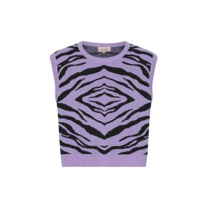 Hunkn - Strikvest - Alberte Knit Top - Purple