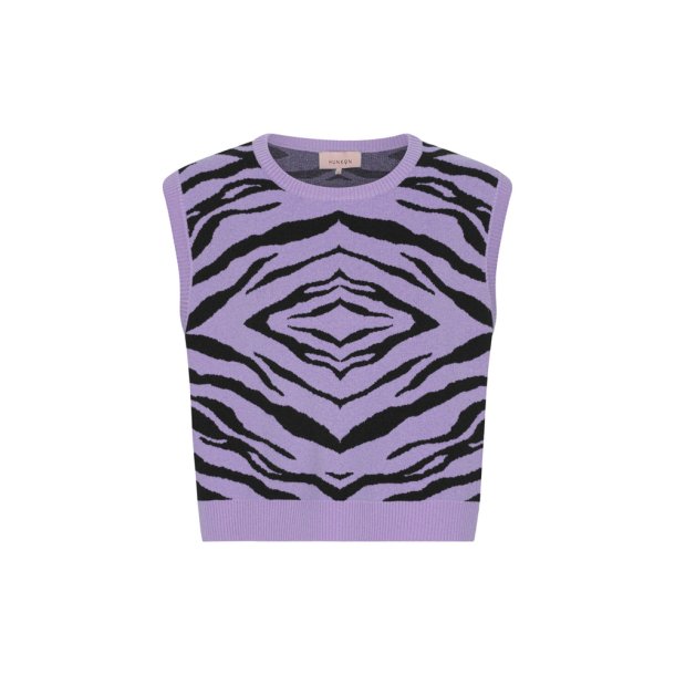 Hunkn - Strikvest - Alberte Knit Top - Purple