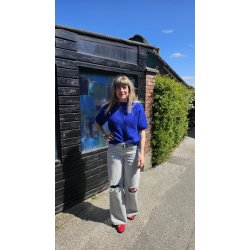 Coffee Beanies - Ida Short sleeved  Fluffy Alpaca - Koboltbl