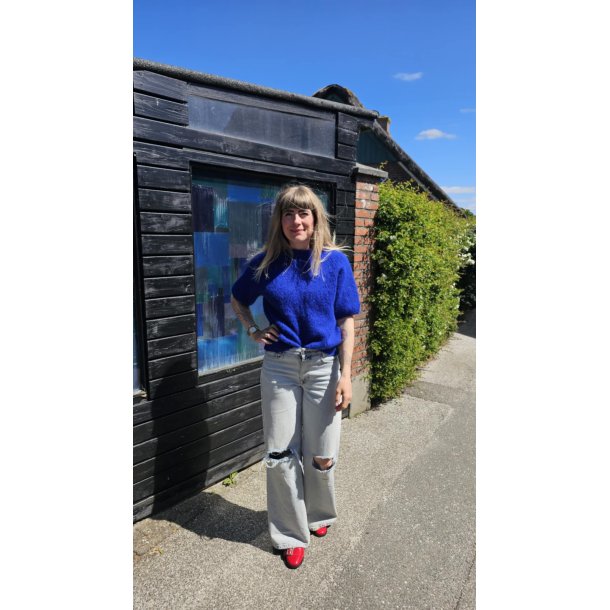 Coffee Beanies - Ida Short sleeved  Fluffy Alpaca - Koboltbl