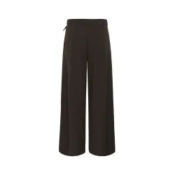  My Essential Wardrobe - Bukser - Vitta High Wide Pant - Espresso W. Stripe