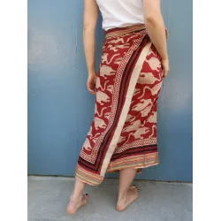 Craft Sisters - Trklde Bagru scarf 01 - Red