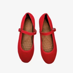 Atone - Mary Jane Ballerina - Deep Red