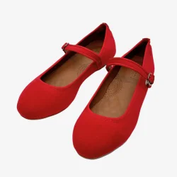 Atone - Mary Jane Ballerina - Deep Red