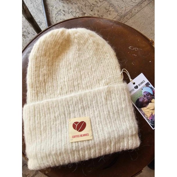 Coffee Beanies - Sky Beanie - Hue - Off white - Gult logo