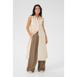 My Essential Wardrobe - Sunna Skjortekjole - Sleeveless - Almond Milk