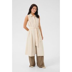 My Essential Wardrobe - Sunna Skjortekjole - Sleeveless - Almond Milk