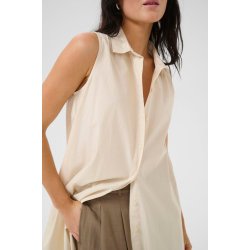 My Essential Wardrobe - Sunna Skjortekjole - Sleeveless - Almond Milk