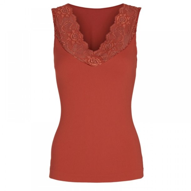 Tim &amp; Simonsen - Rib Top  Belen - Terracotta