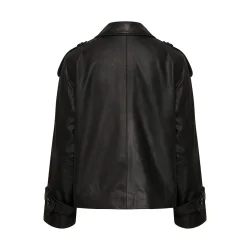 My Essential Wardrobe - Gitta Leather Trenchcoat - Black