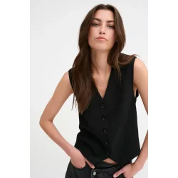  My Essential Wardrobe - Yola MW Vest - Black