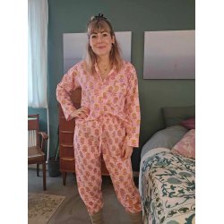 Craft Sisters - Pyjamas Blockprint - Bubblegum