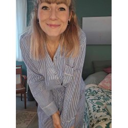 Craft Sisters - Pyjamas Blockprint - Blue Stripe