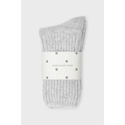 Moshi Moshi Mind - Boyfriend Socks -light Grey Melange
