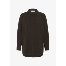 My Essential Wardrobe - Skjorte - Vitta - Espresso W. stripe