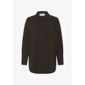 My Essential Wardrobe - Skjorte - Vitta - Espresso W. stripe