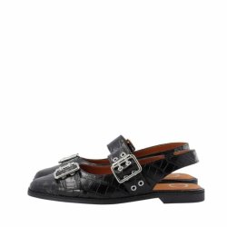 Ca'shott Copenhagen - Casdiana Mary Jane Croco - Black