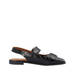 Ca'shott Copenhagen - Casdiana Mary Jane Croco - Black
