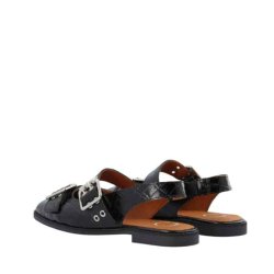 Ca'shott Copenhagen - Casdiana Mary Jane Croco - Black