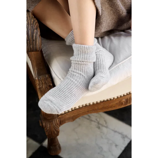 Moshi Moshi Mind - Cassie Socks - Light Grey Melange