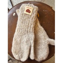 Coffee Beanies - Mitts- Luffer - Sandy - gul logo