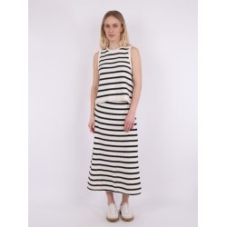 Neo Noir - Top - Chira Boucle Knit Stripe Top - Black Striped