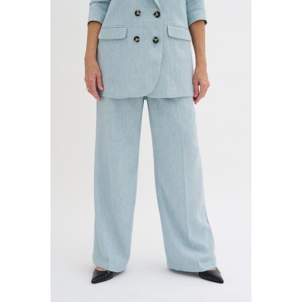 My Essential Wardrobe - Bukser MW Wide - Clear Sky/Off White Melange