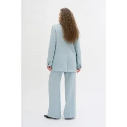 My Essential Wardrobe - Bukser MW Wide - Clear Sky/Off White Melange