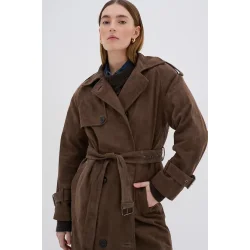 My Essential Wardrobe - Tara Suede Trenchcoat - Delicioso