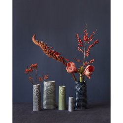 Dottir - Vase Pipanella Lines Oval - Green