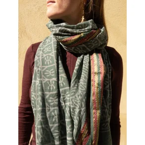 Craft Sisters - T�rkl�de Bagru scarf 228 - Dusty Green