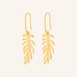 Pernille Corydon - �reringe Fern Leaf Earhooks - Guld