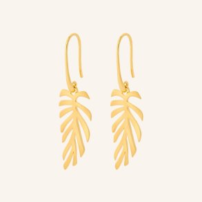 Pernille Corydon - �reringe Fern Leaf Earhooks - Guld