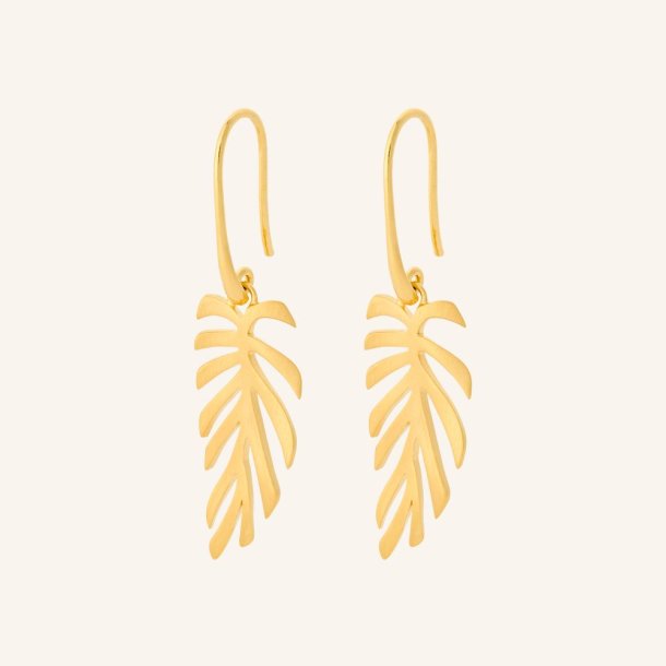 Pernille Corydon - �reringe Fern Leaf Earhooks - Guld