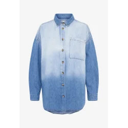 My Essential Wardrobe - Skjorte Malo Shirt MW  - Blue Dip Dye