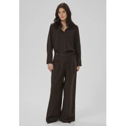 My Essential Wardrobe - Skjorte - Vitta - Espresso W. stripe