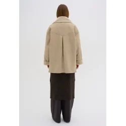 My Essential Wardrobe - Jasmin Fur Jacket - FeatherBeige