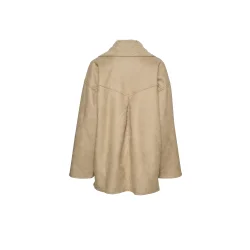 My Essential Wardrobe - Jasmin Fur Jacket - FeatherBeige