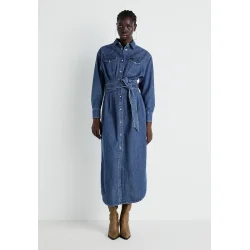 Lee - Kjole - Belted Western Dress - Blue Fusion