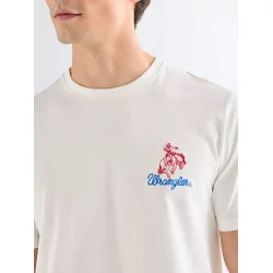 Wrangler - T-Shirt - Embrodery Tee - Worn White