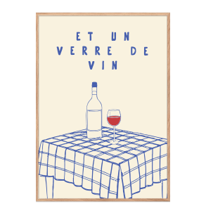 Permild og Rosengreen - Indrammet Plakat - Et un verre de vin