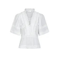 Neo Noir - Bluse - Evienne S Voile Top - White 