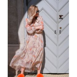 Neo Noir - Kjole Miles Exotic Flower - Creme