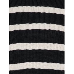 Neo Noir - Bluse Fanning Stripe Knit Blouse - Black