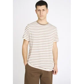  Rester�ds - T-Shirt - Bamboo Stripe Tee - Brown