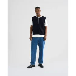  Rester�ds - Boiled Wool Vest Kian - Navy