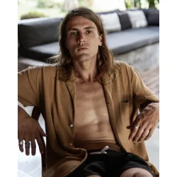 Resterds - Skjorte Resort Shirt Terry - Light Brown