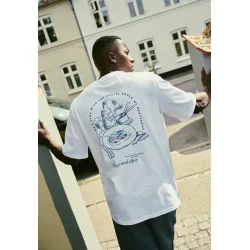 Rester�ds - T-Shirt - Tas Wine Print - White