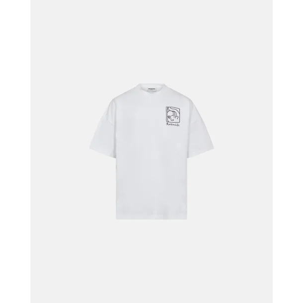 Resterds - T-Shirt - Dev Oversized Print Tee - Hvid